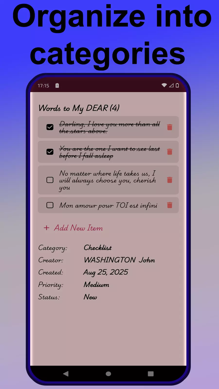 Checklist