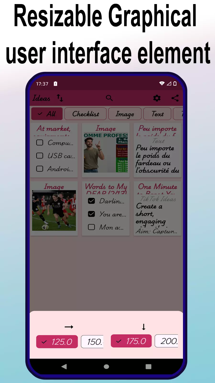 Ideas Grid View